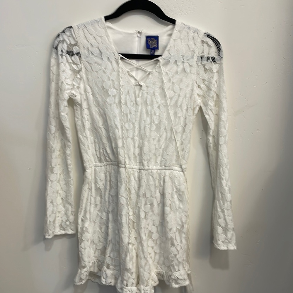 Beauty & The Beast White Lace‎ Romper XS
